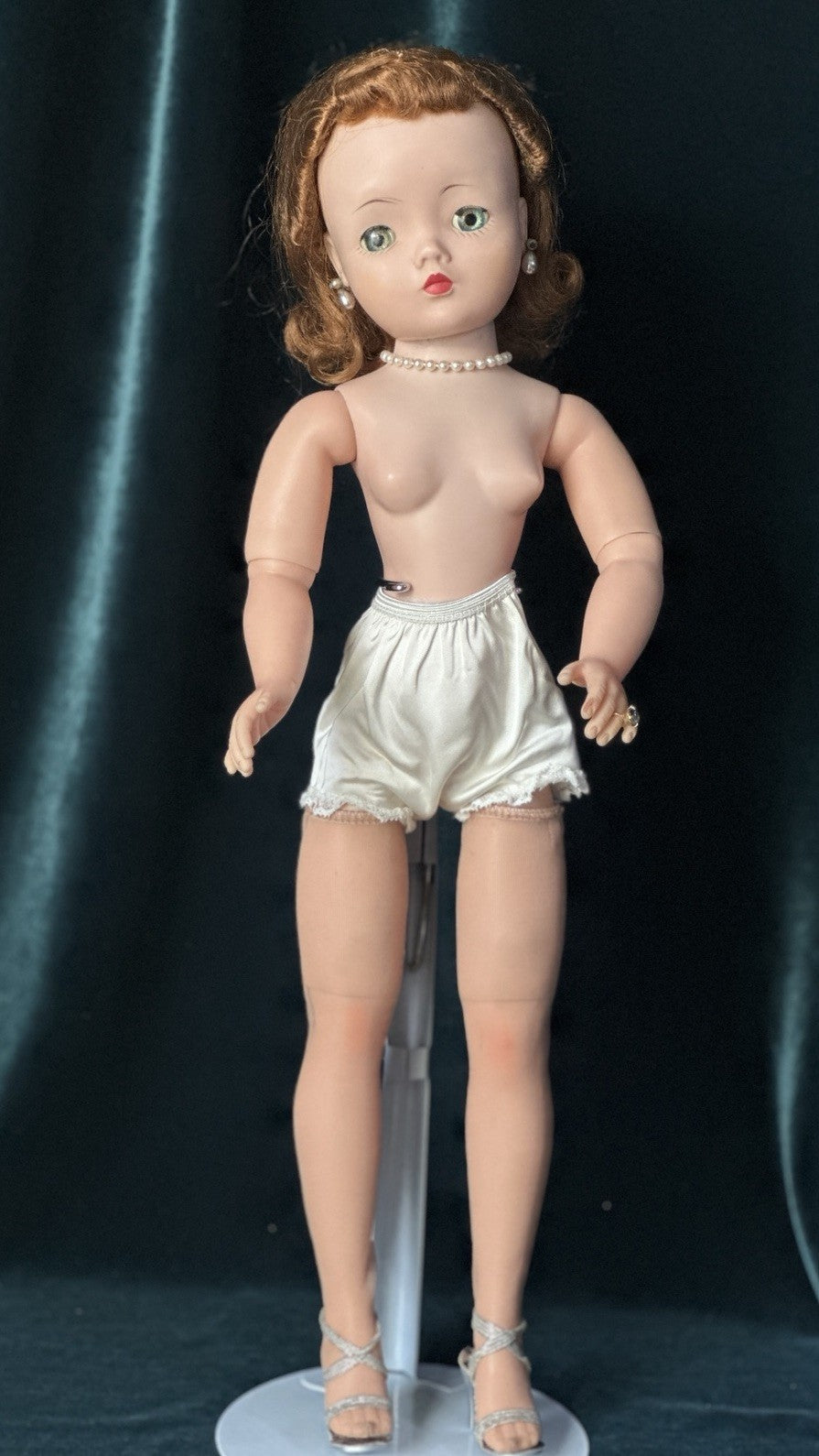 Vintage 1950’s Madame Alexander 20” Cissy Hard Plastic Doll Tagged Bride Outfit