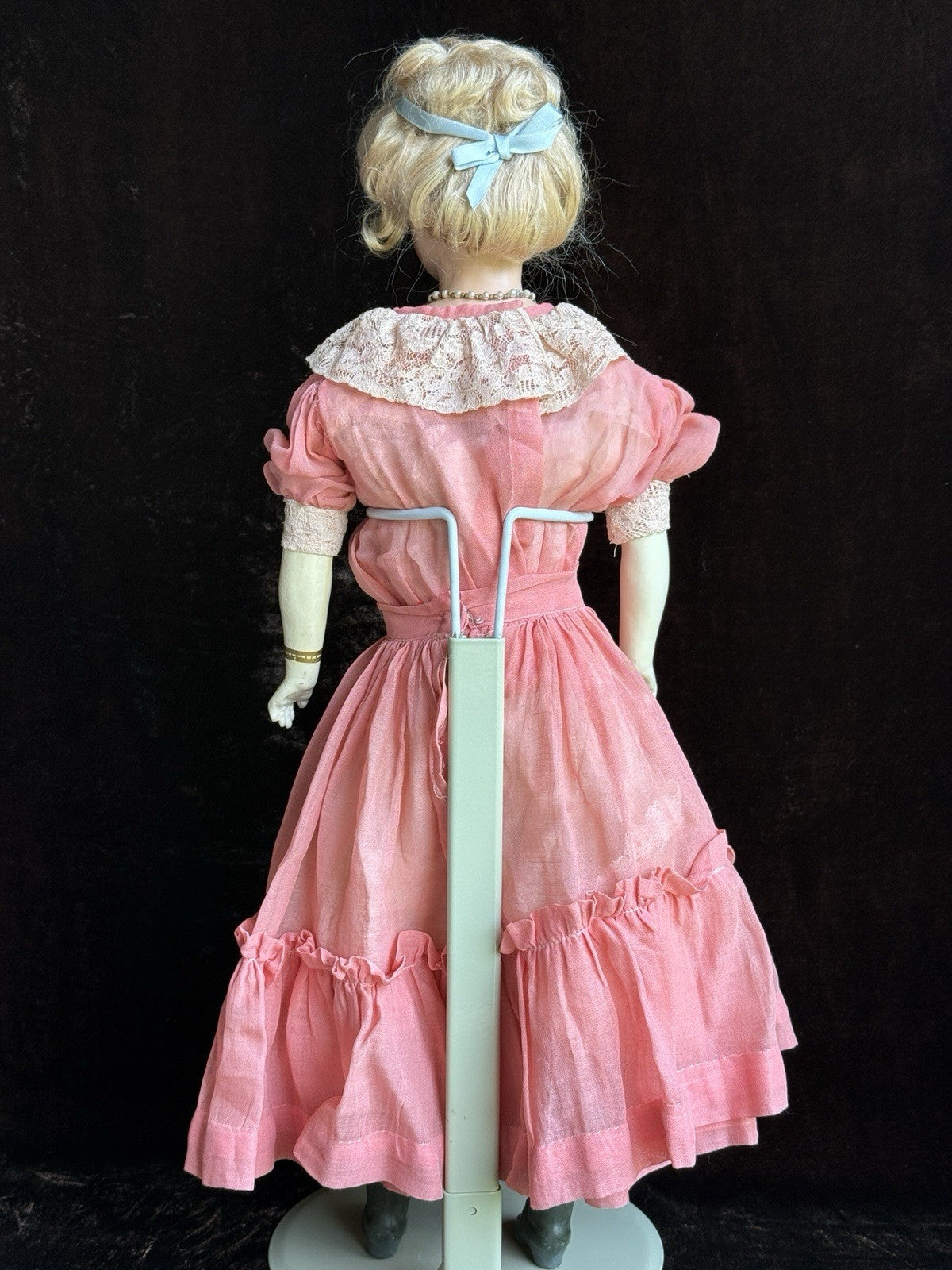 Rare 23” Antique German Cuno Otto Dressel Papier Mache Portrait Lady Doll