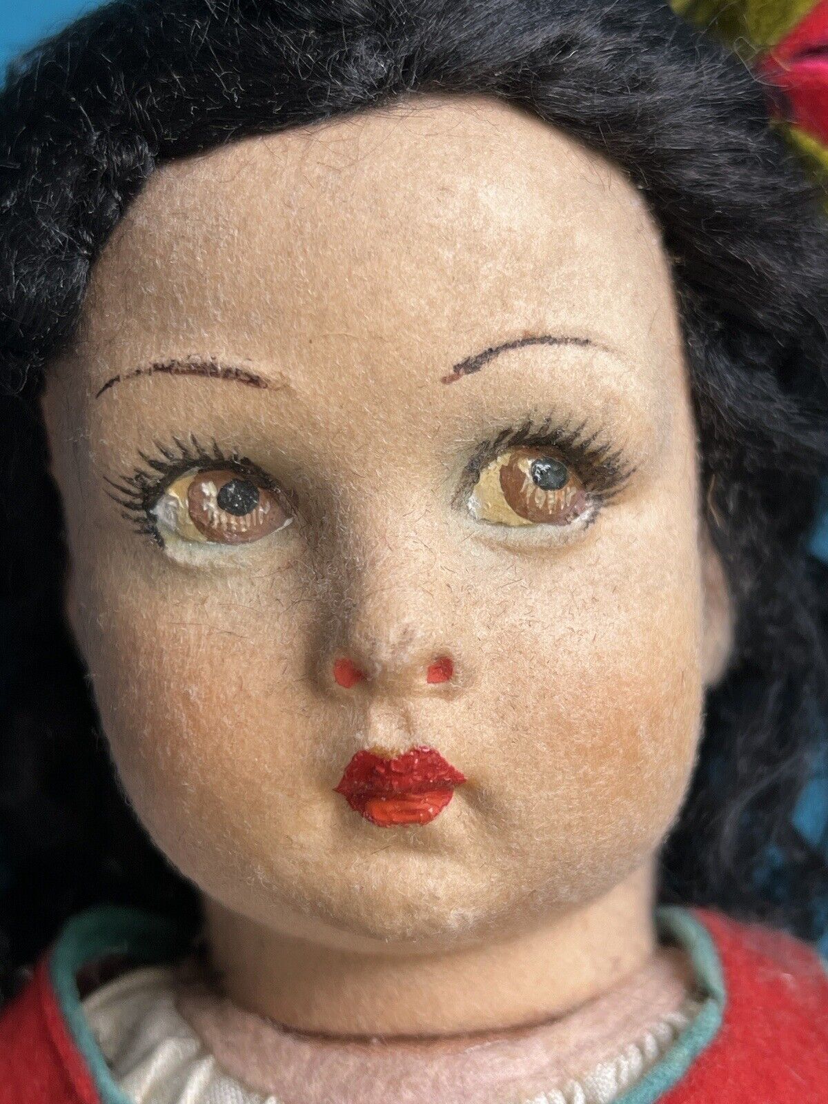 All Original Vintage Italian Lenci 14” Rita Lucia Felt Doll with Tag