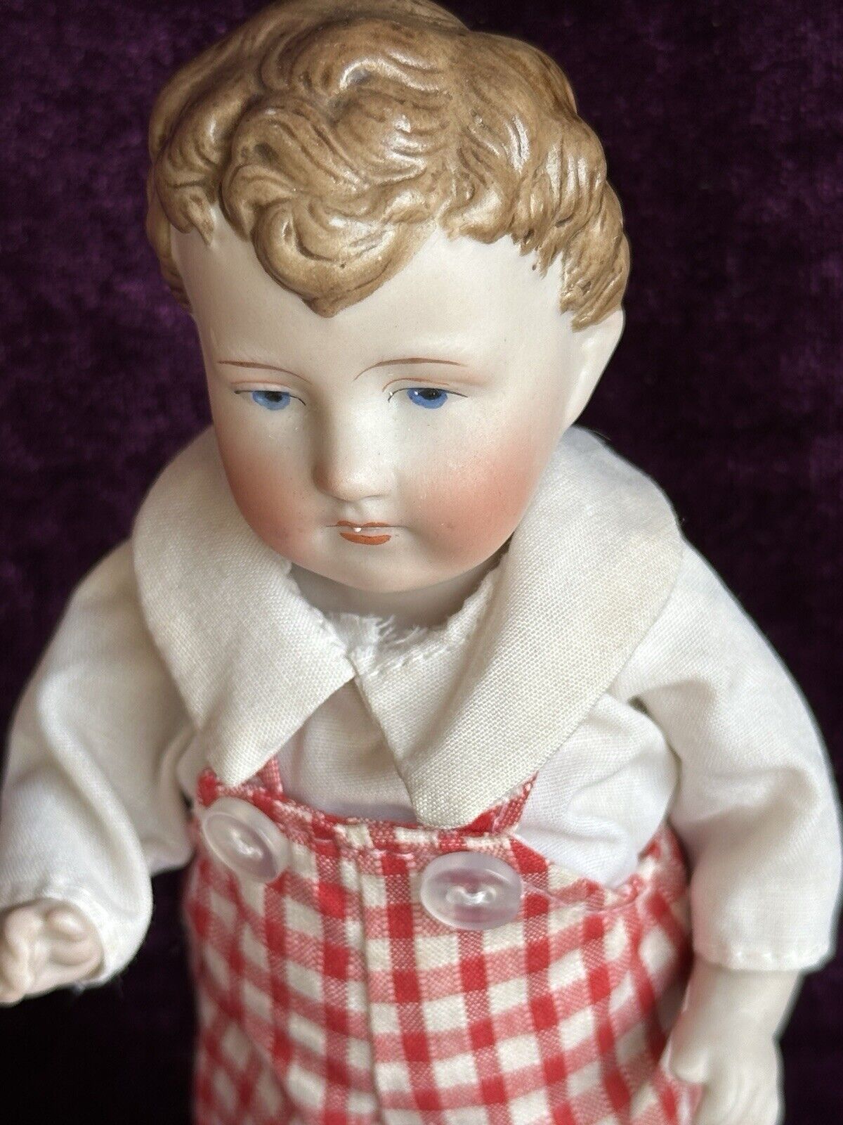Antique German 7” Kestner 165 All Bisque Mignonette Boy Doll
