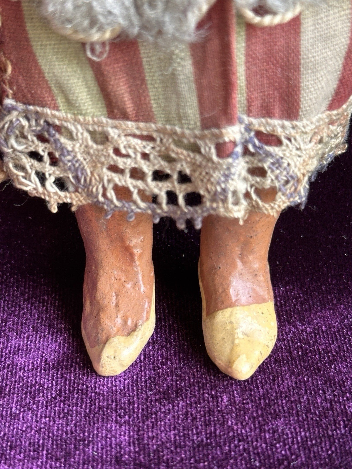 Antique German 8.5” Armand Marseille Native American Indian Bisque Head Doll