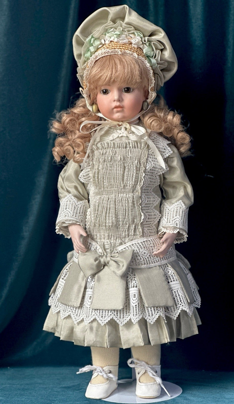 Vintage Artist Reproduction of Antique French Bru Jne 20” Doll Porcelain Head