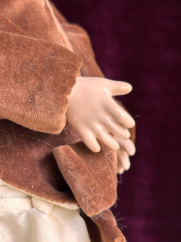 Vintage 16.5" Porcelain Composition Reproduction of Antique French Jumeau Doll