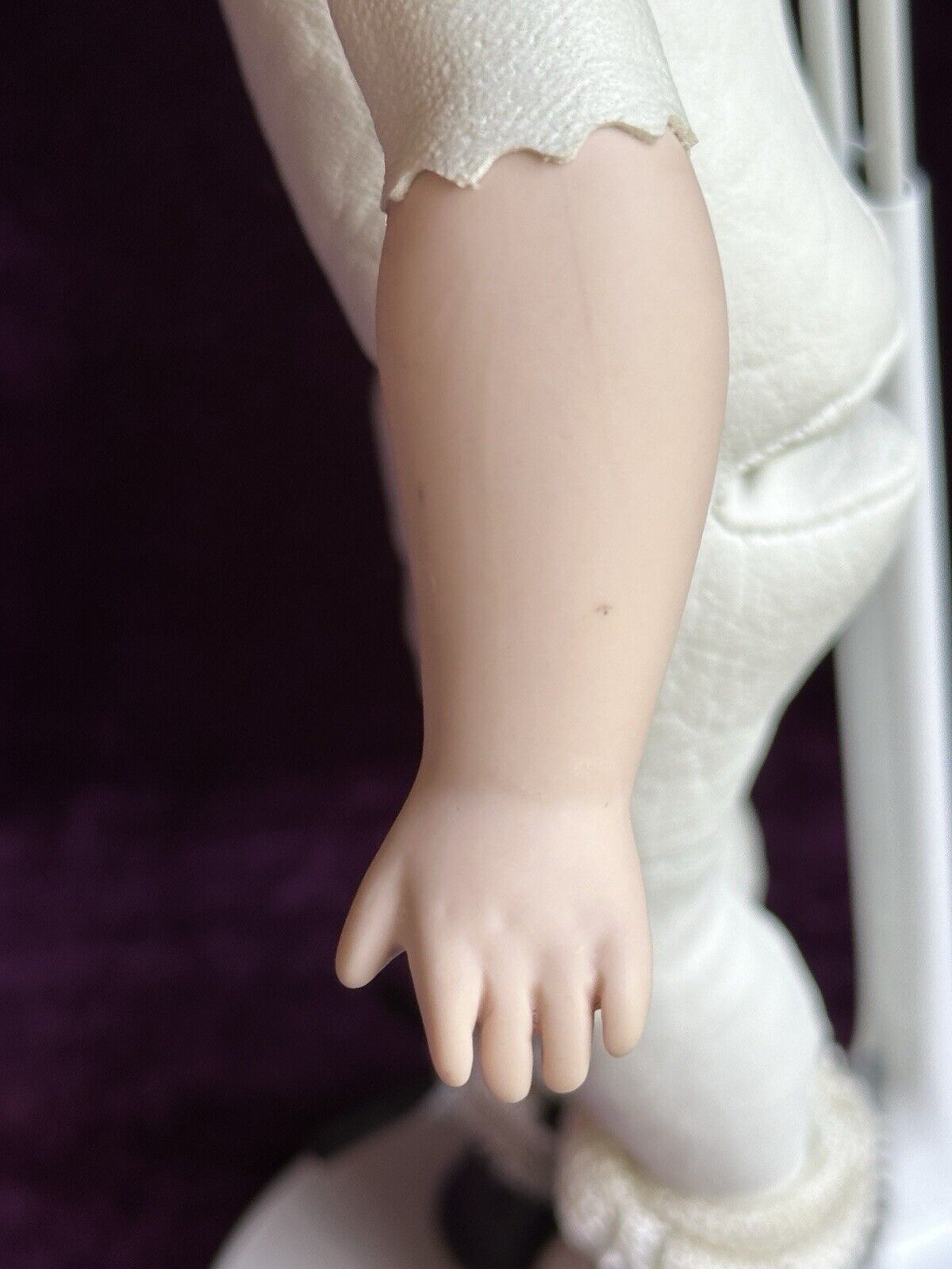 Porcelain 13.5” Reproduction of Antique German Heubach 7851 Character Girl Doll