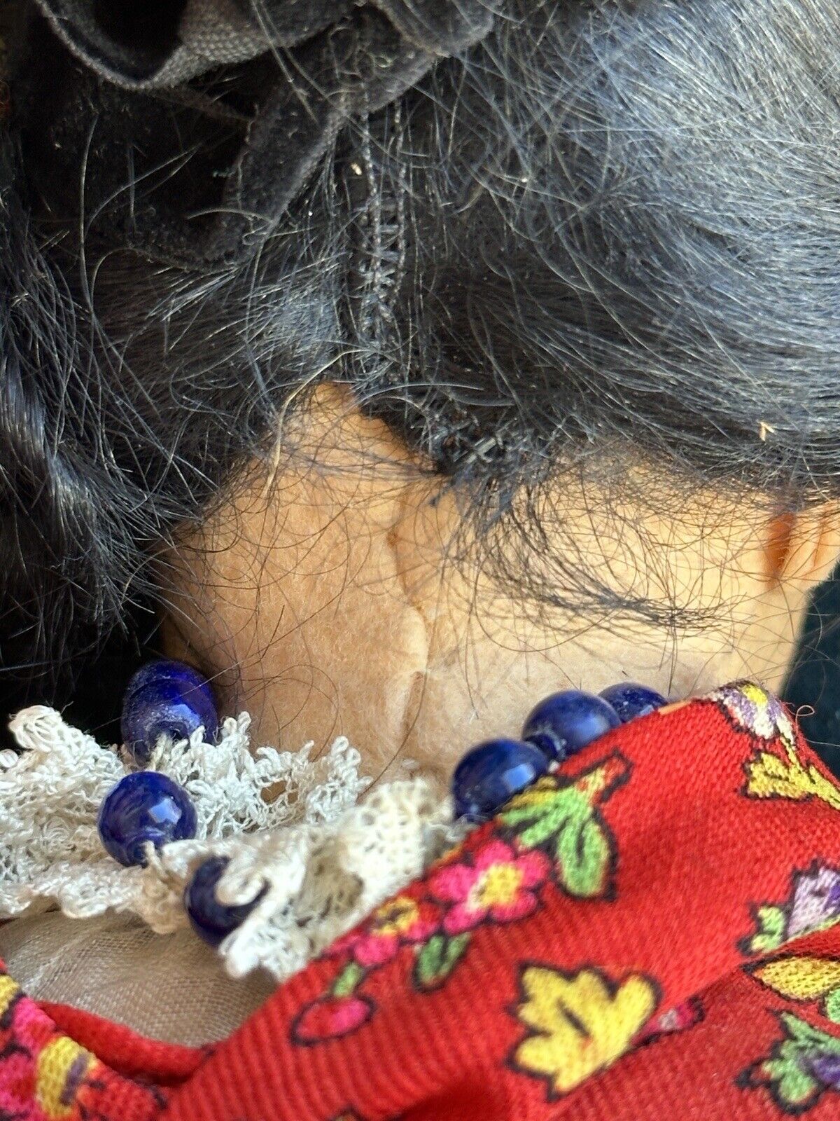 Very Rare 14” Vintage Lenci Portrait (?) Ethnic Felt Boudoir Style Doll