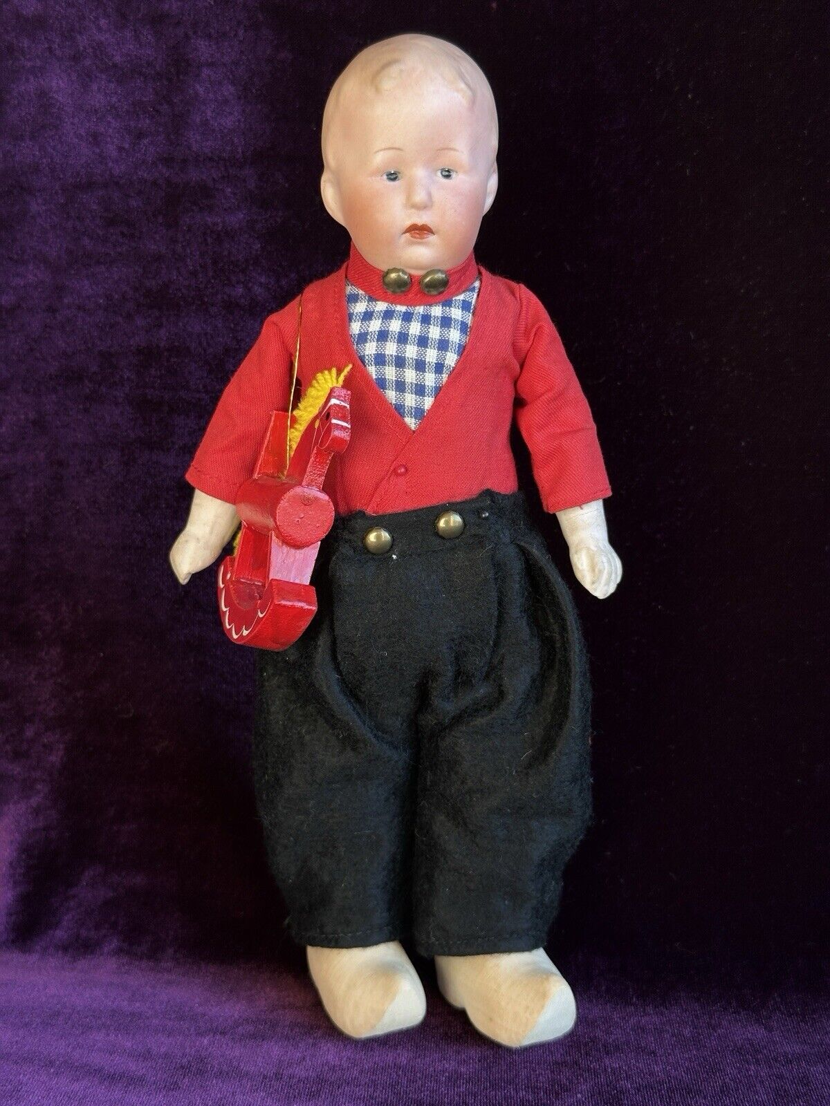 Rare Antique German 9” Gebruder Heubach 7759 (?) Bisque Head Boy Doll