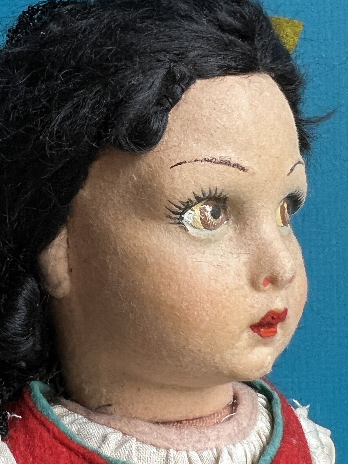 All Original Vintage Italian Lenci 14” Rita Lucia Felt Doll with Tag
