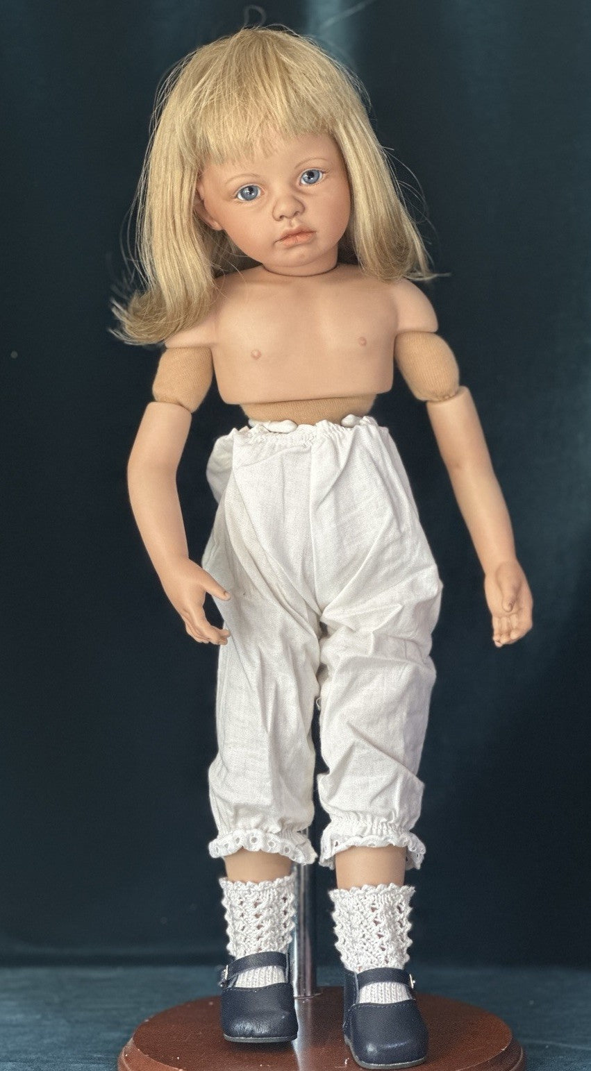 Collectible Artist 18” Porcelain Doll LE 30 With Teddy Bear