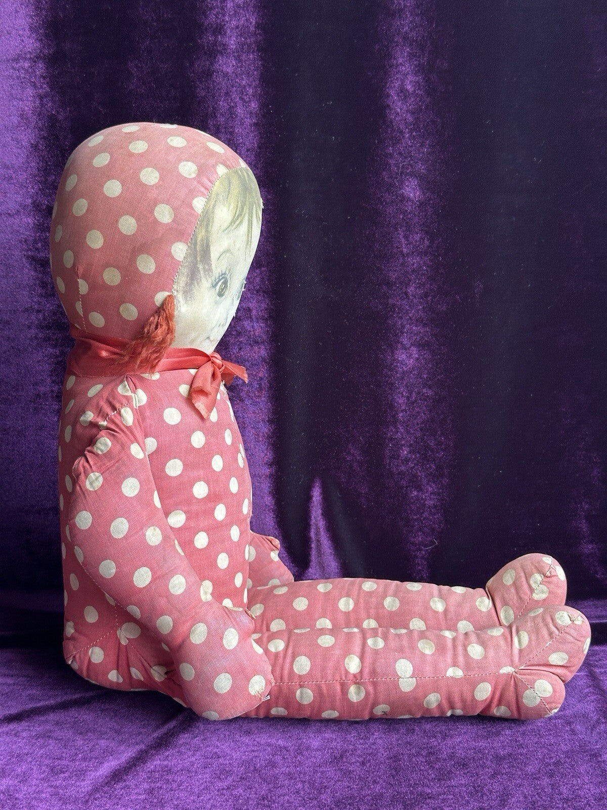 Rare Large 22” Georgene Averill Maud Tousey Fangel Cloth Doll