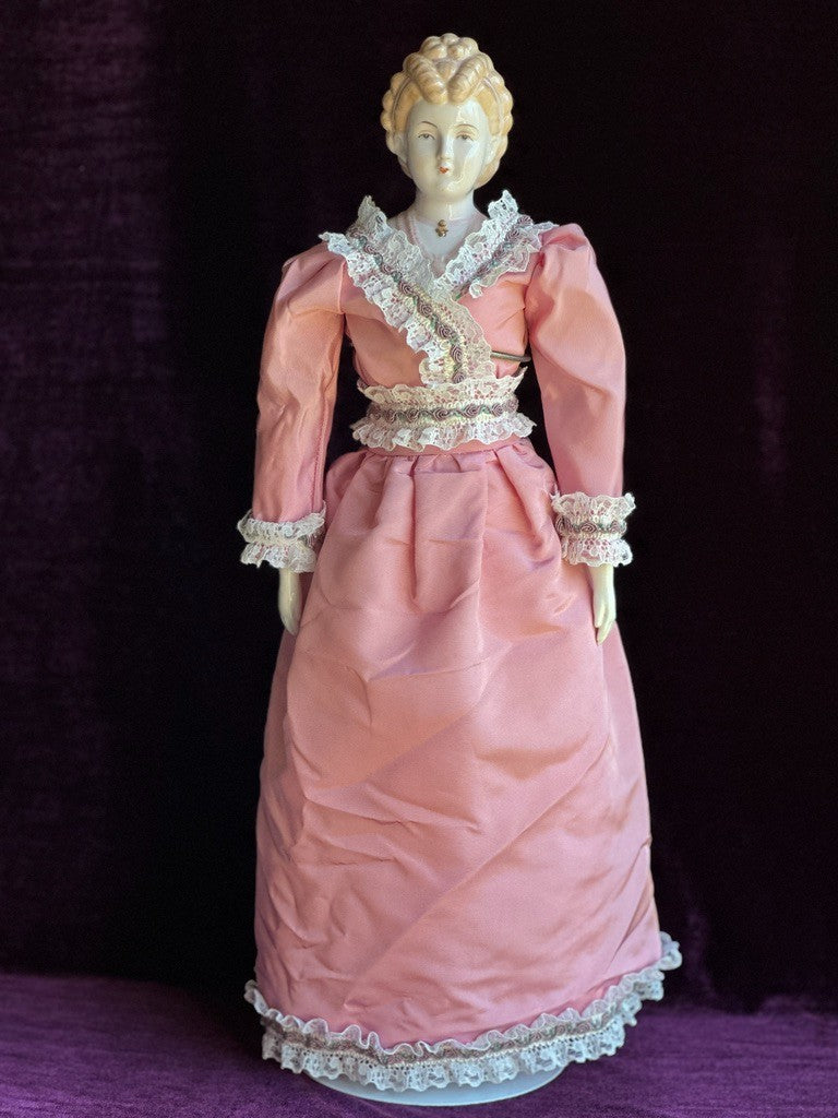 Vintage 22” Reproduction of Antique German China Fashion Doll