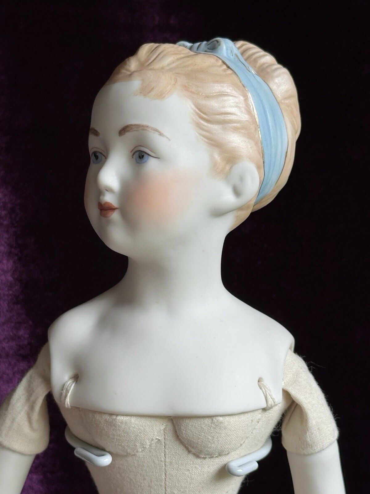 Vintage 18” Artist Signed Pinkie Character Parian China Doll