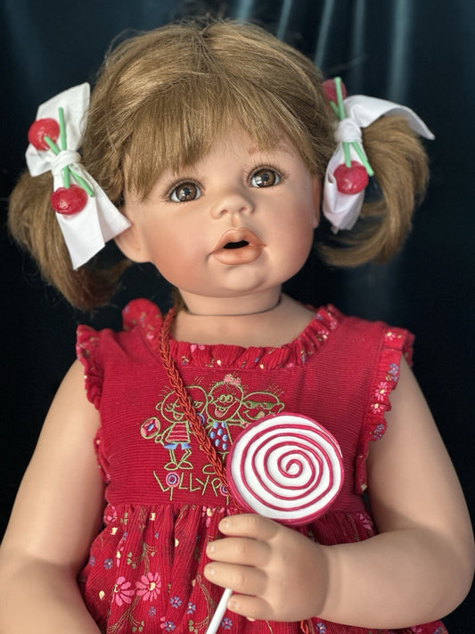 Collectible Porcelain 30” Doll “Lollipop ” by Monika Levenig LE 400 Tag/COA
