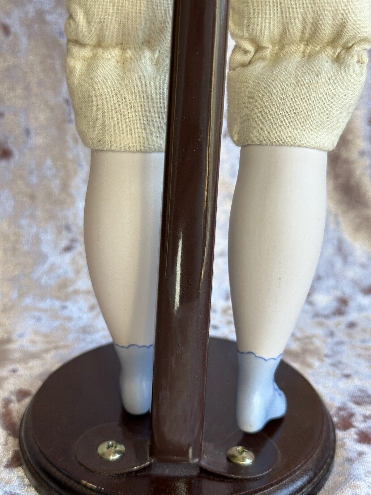 Vintage Emma Clear Queen Louise Blue Scarf Parian Lady Bisque Doll Glass Eyes