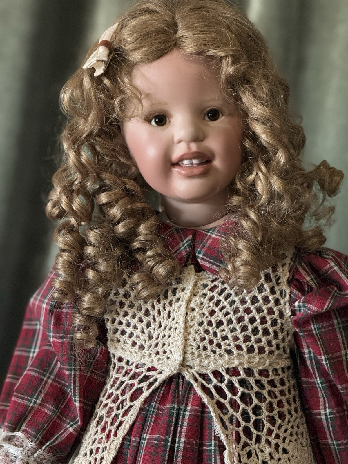 Artist Reproduction Of Porcelain 28” Doll “Becky Thatcher” by Donna Rubert Mold