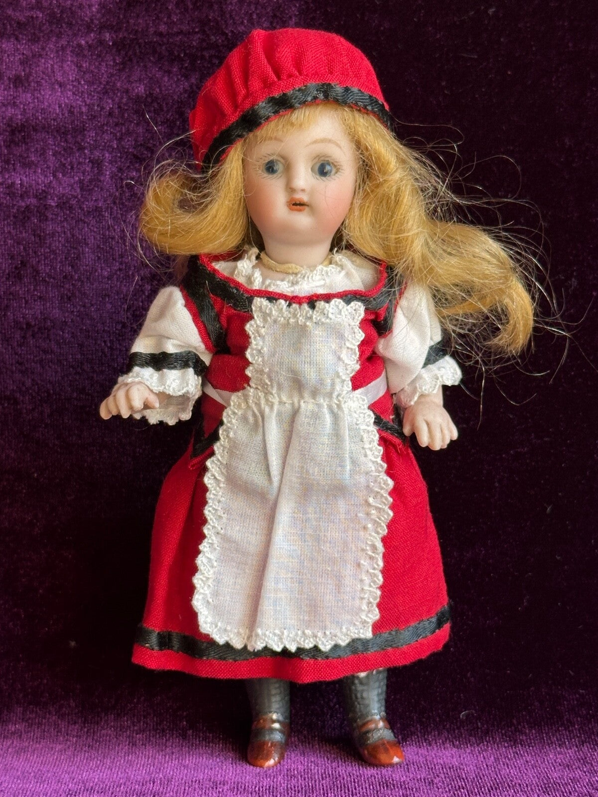 Antique German 5.375” Simon Halbig 890 All Bisque Mignonette Doll