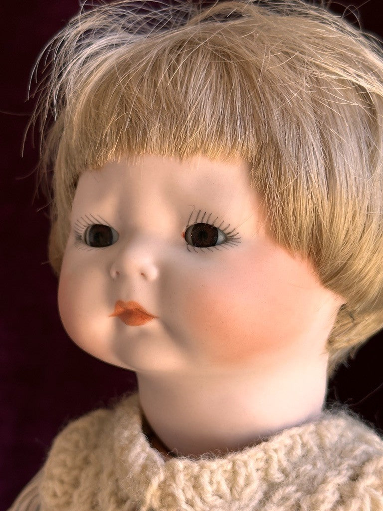 Vintage 11” Reproduction of Antique French SFBJ 252 (?) Pouty Boy Doll