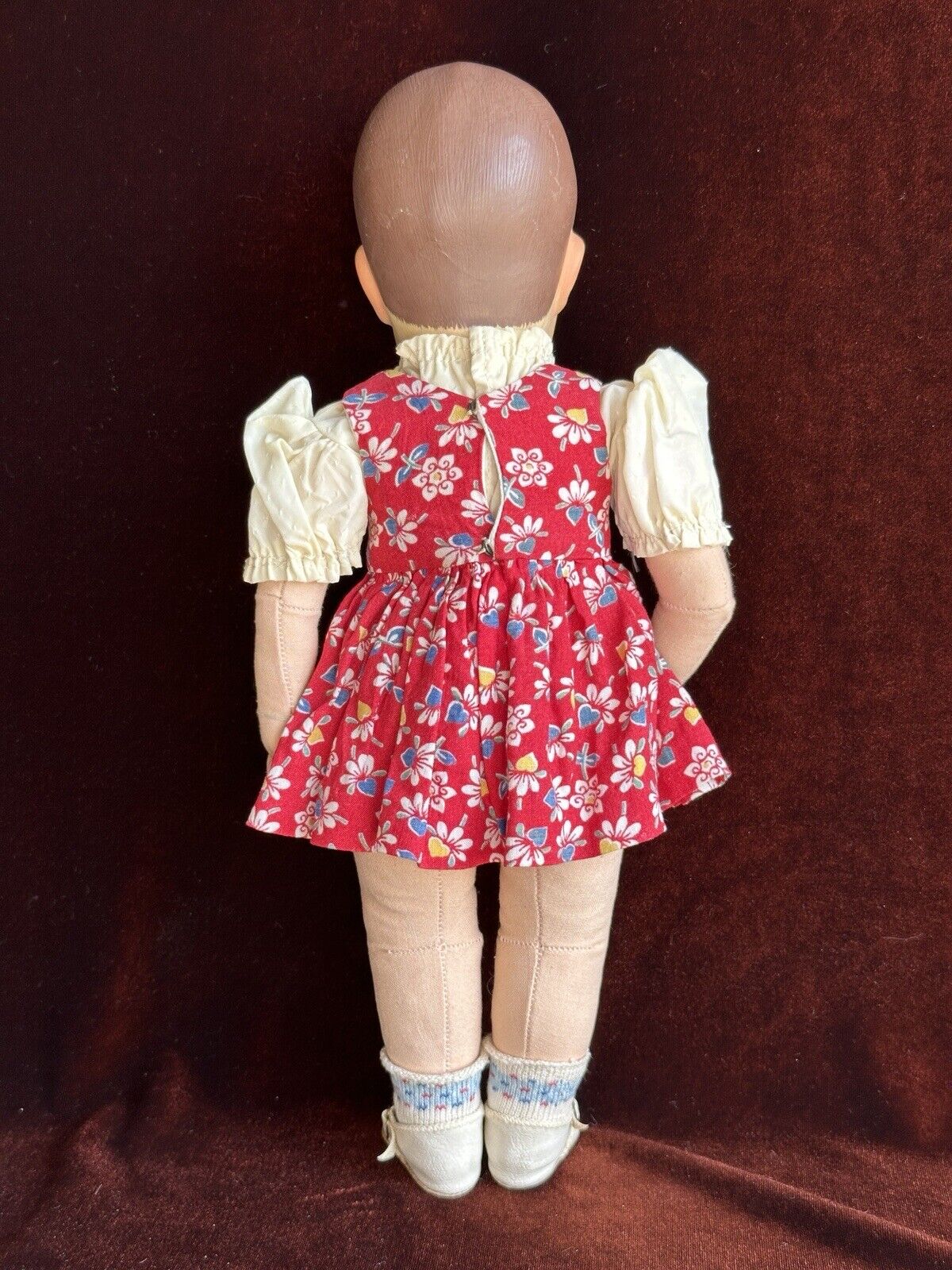 Antique/Vintage German Kathe Kruse 13.75” Cloth Character Girl Doll