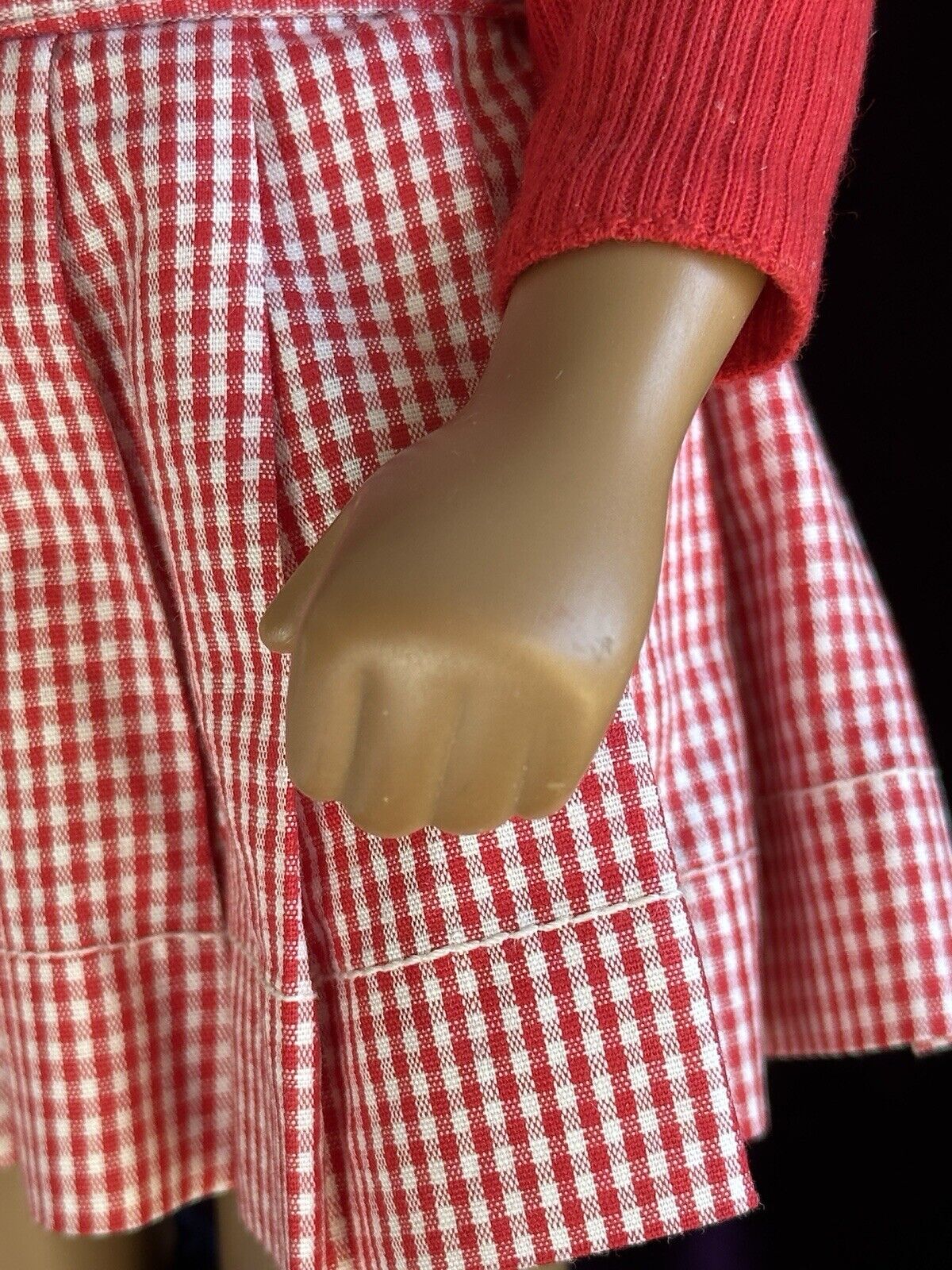 Vinyl Trendon Sasha Blonde Gingham Girl Doll England with Box Winter Outfit