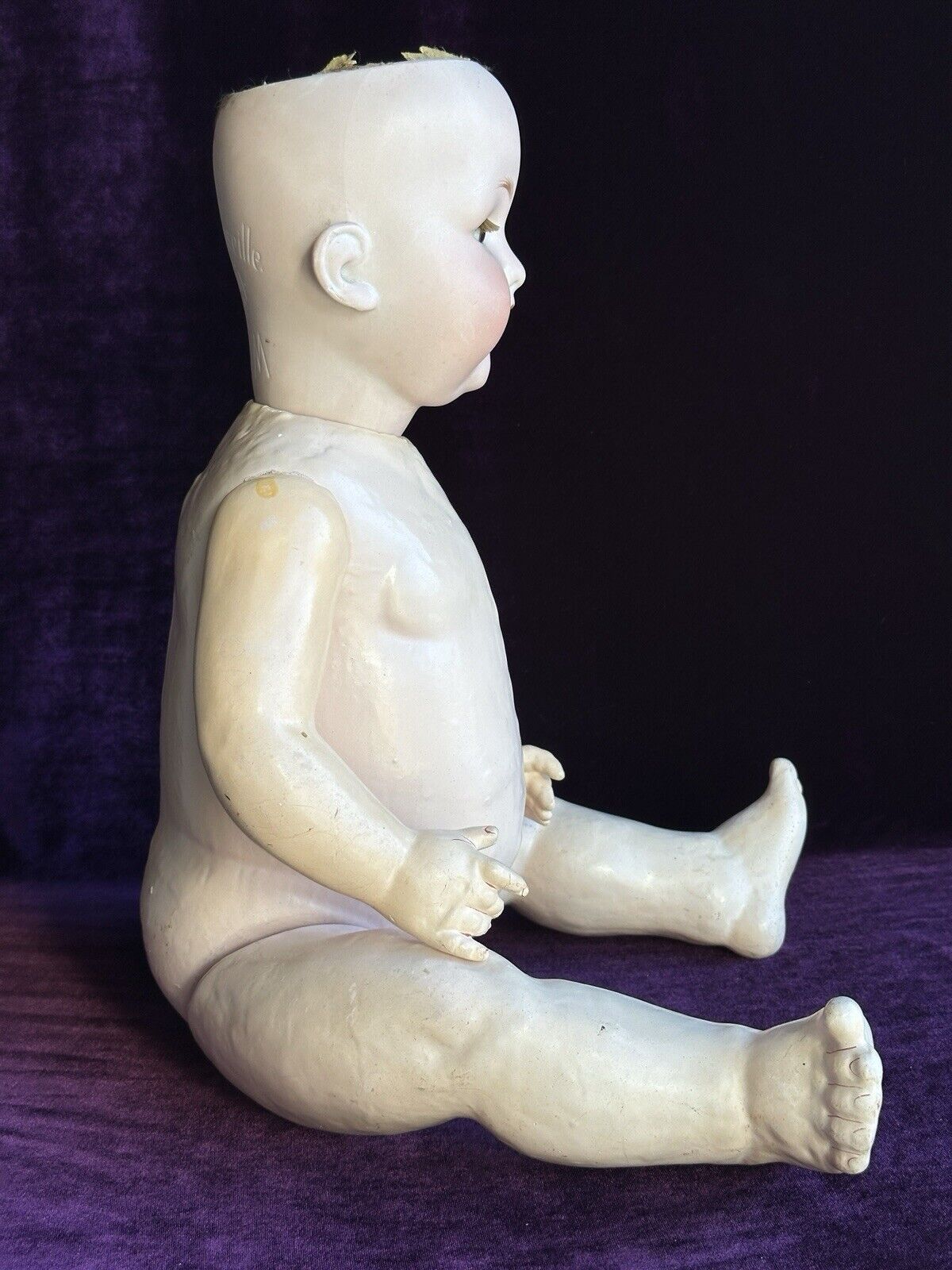 Large Antique German 23” Armand Marseille 990 Bisque Head Baby Doll