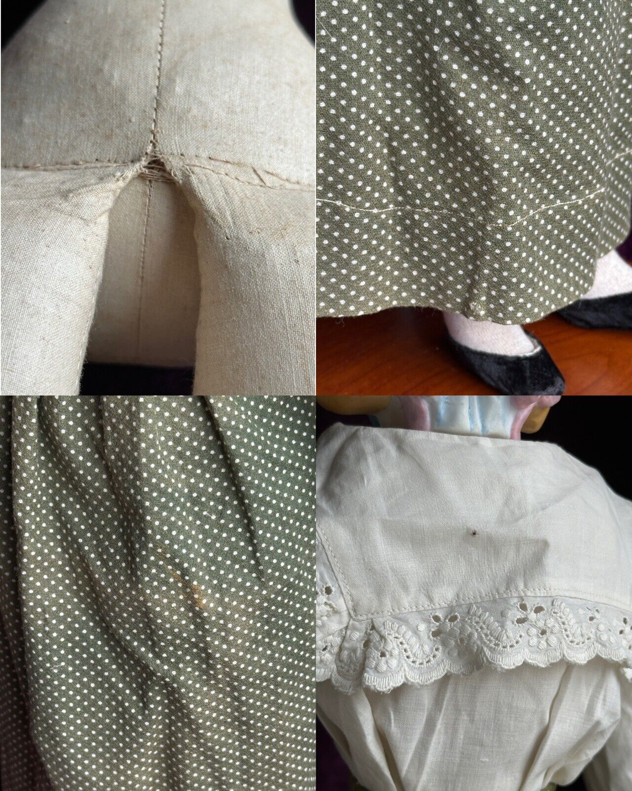 Rare Large Antique German 23” Hertwig (?) Molded Bonnet Bisque Head Parian Doll