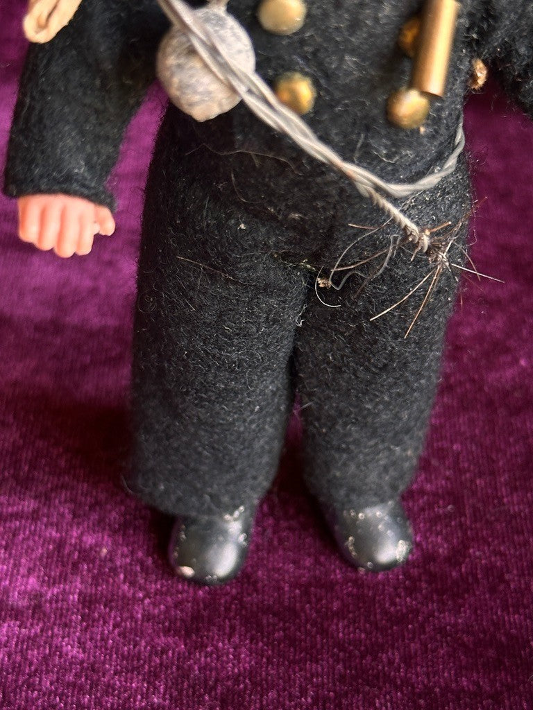 Vintage German 5.625" Miniature Dollhouse Plastic Celluloid Chimney Sweeper Doll