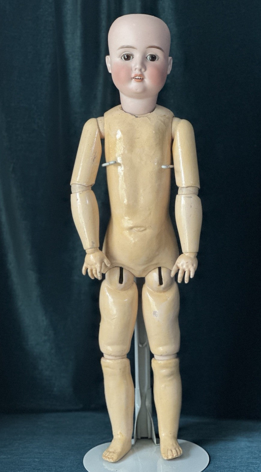 Antique German Shoenau & Hoffmeister Mold 1906 Bisque Head 27” Doll
