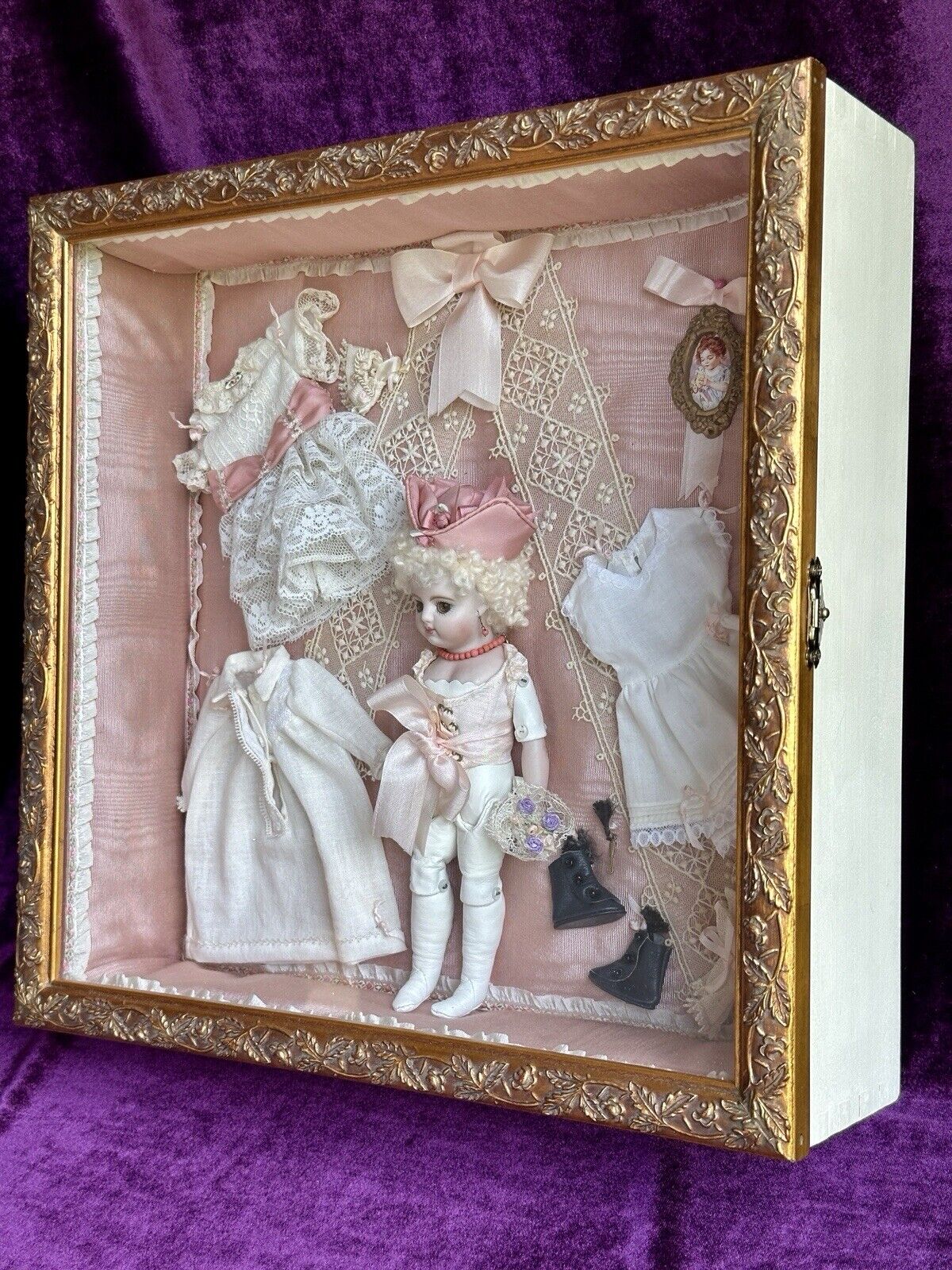 Artist Porcelain Reproduction of French François Gaultier Doll Presentation Box