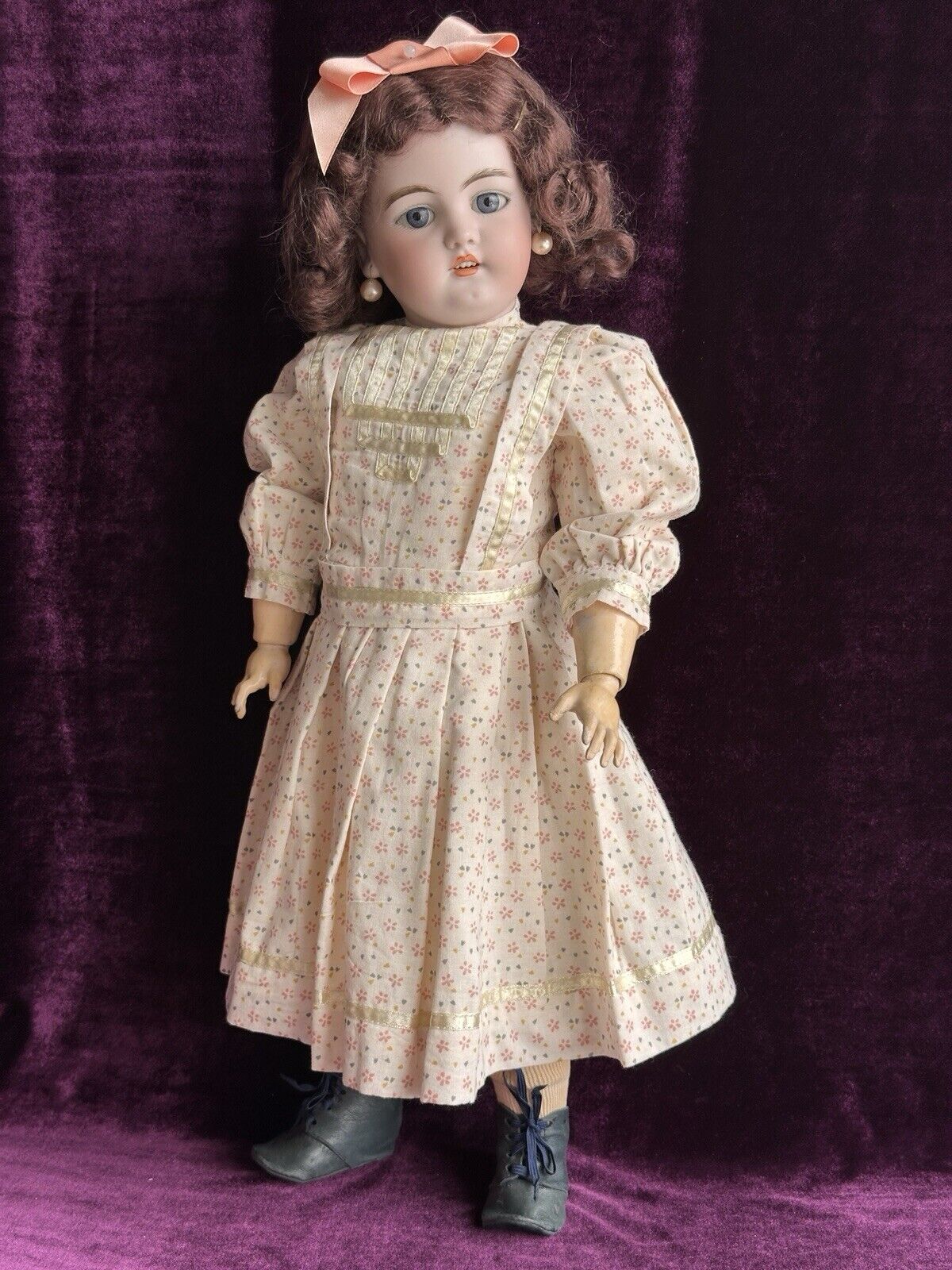 Antique German 20” Simon Halbig 1079 Dep Bisque Head Doll