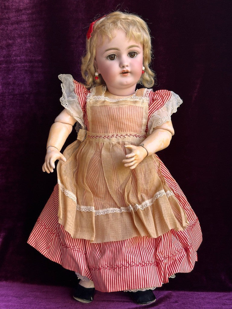 Rare Early Antique German 18” Kestner 189 Bisque Head Doll Composition Body