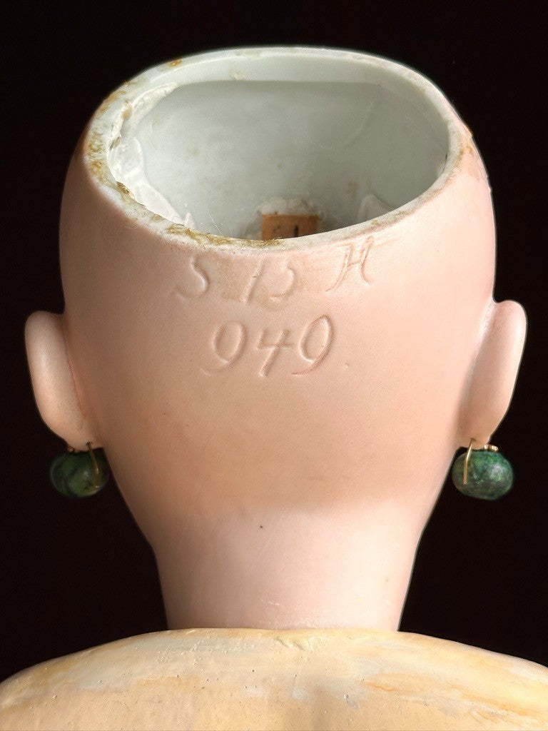 Large Antique German 28” Simon Halbig 949 Bisque Head Open Mouth Doll