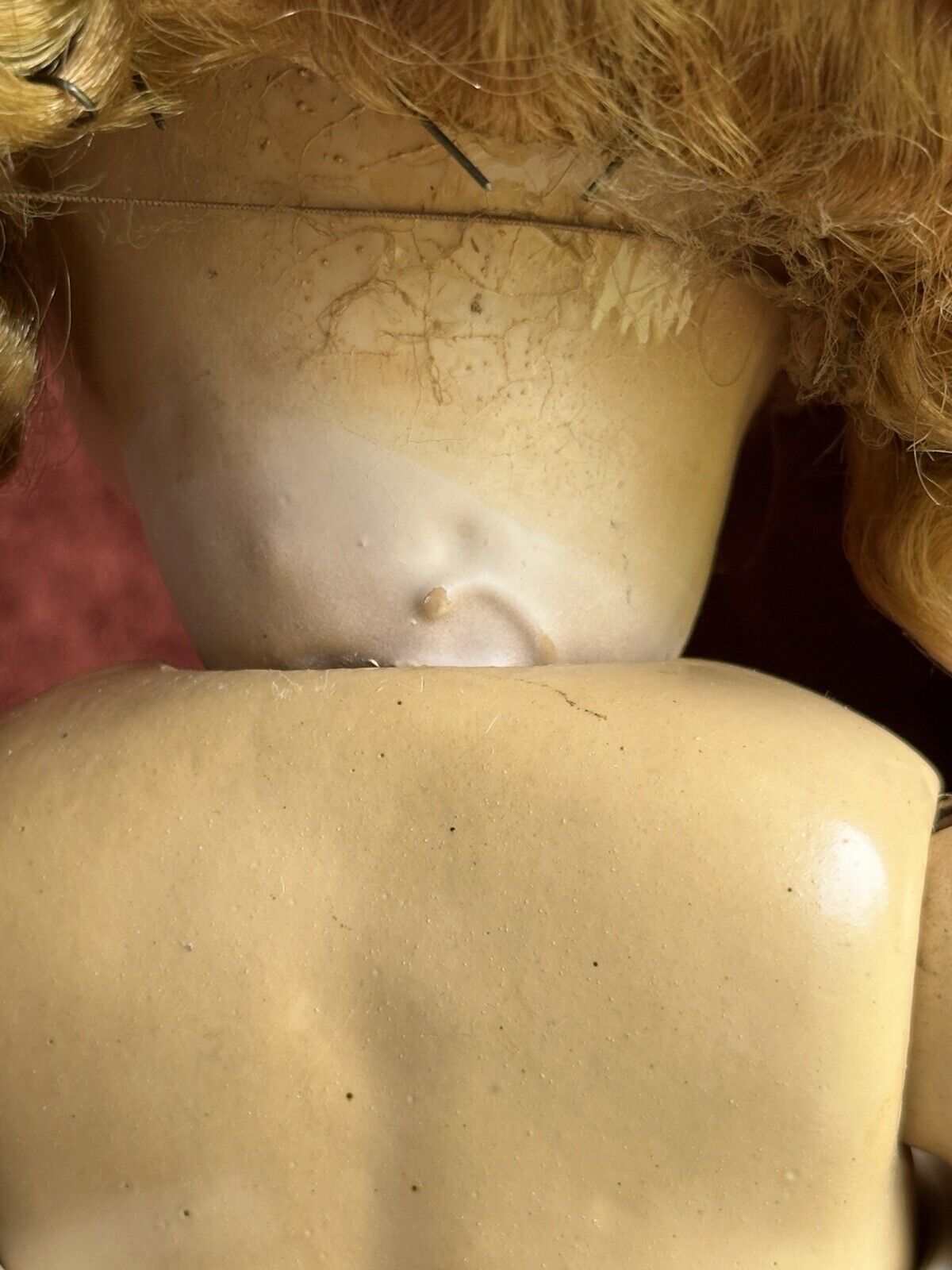Unidentified Antique 19” American (?) German (?) Composition Jointed Girl Doll