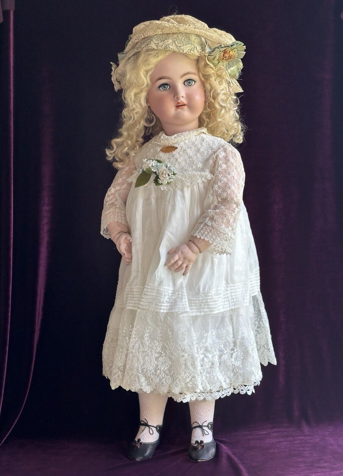 Large Antique German 31” Simon Halbig Kammer Reinhardt 80 Bisque Head Doll
