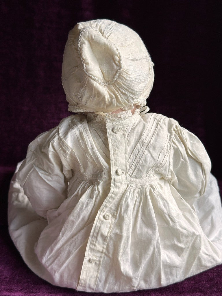 Antique American 20” Martha Chase Oil Painted Cloth Baby Doll