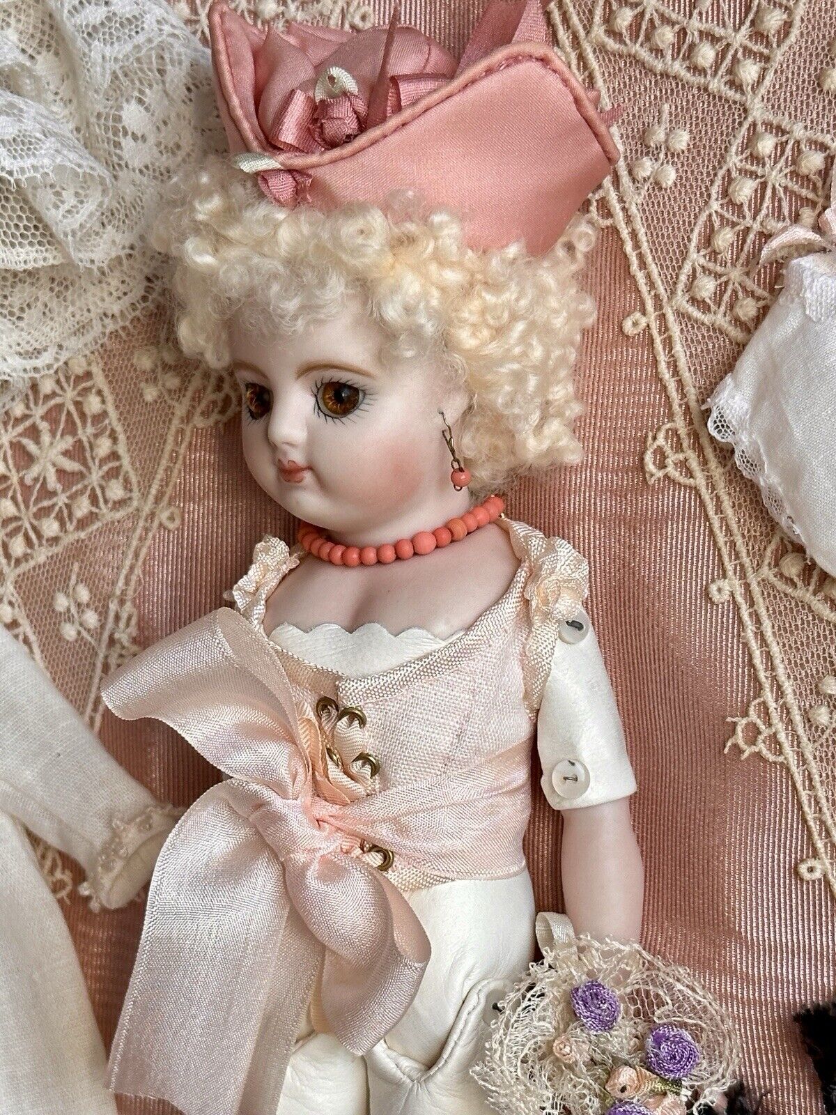 Artist Porcelain Reproduction of French François Gaultier Doll Presentation Box