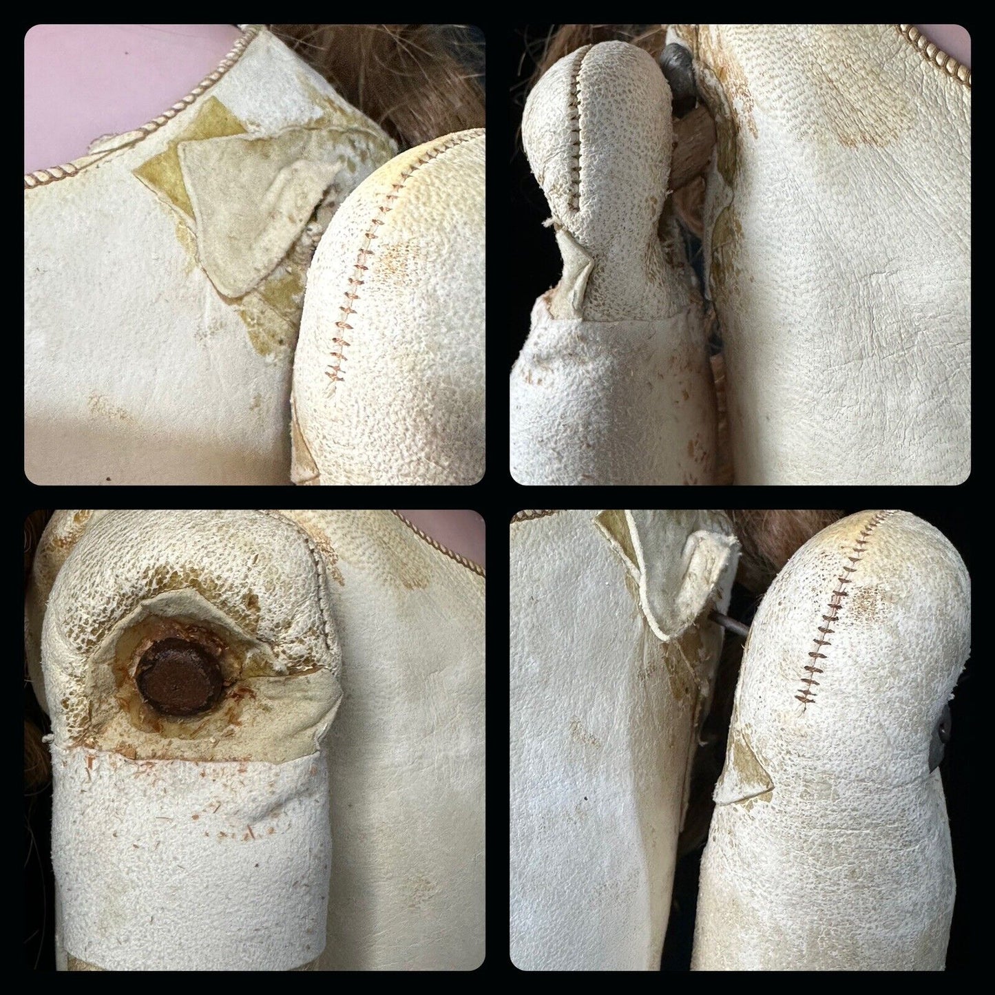 Large 30” JDK Kestner Mold 154 Bisque Head/Shoulder Leather Body Doll