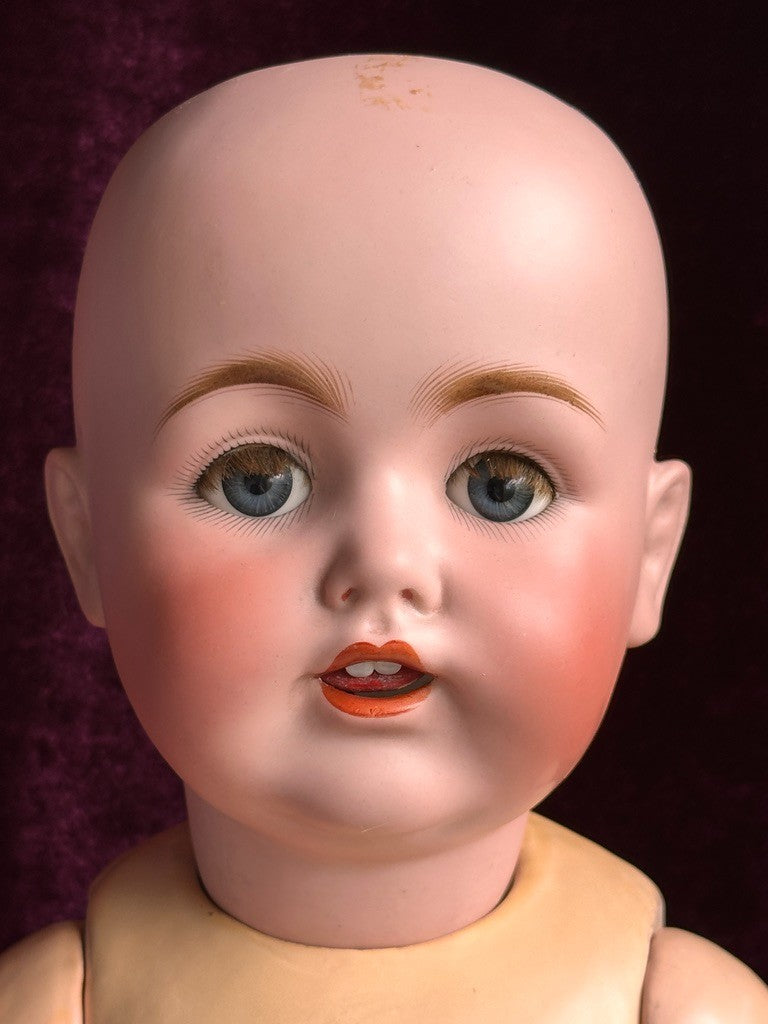 Large 21” Antique German JDK Kestner 257 Bisque Head Baby Doll Composition Body