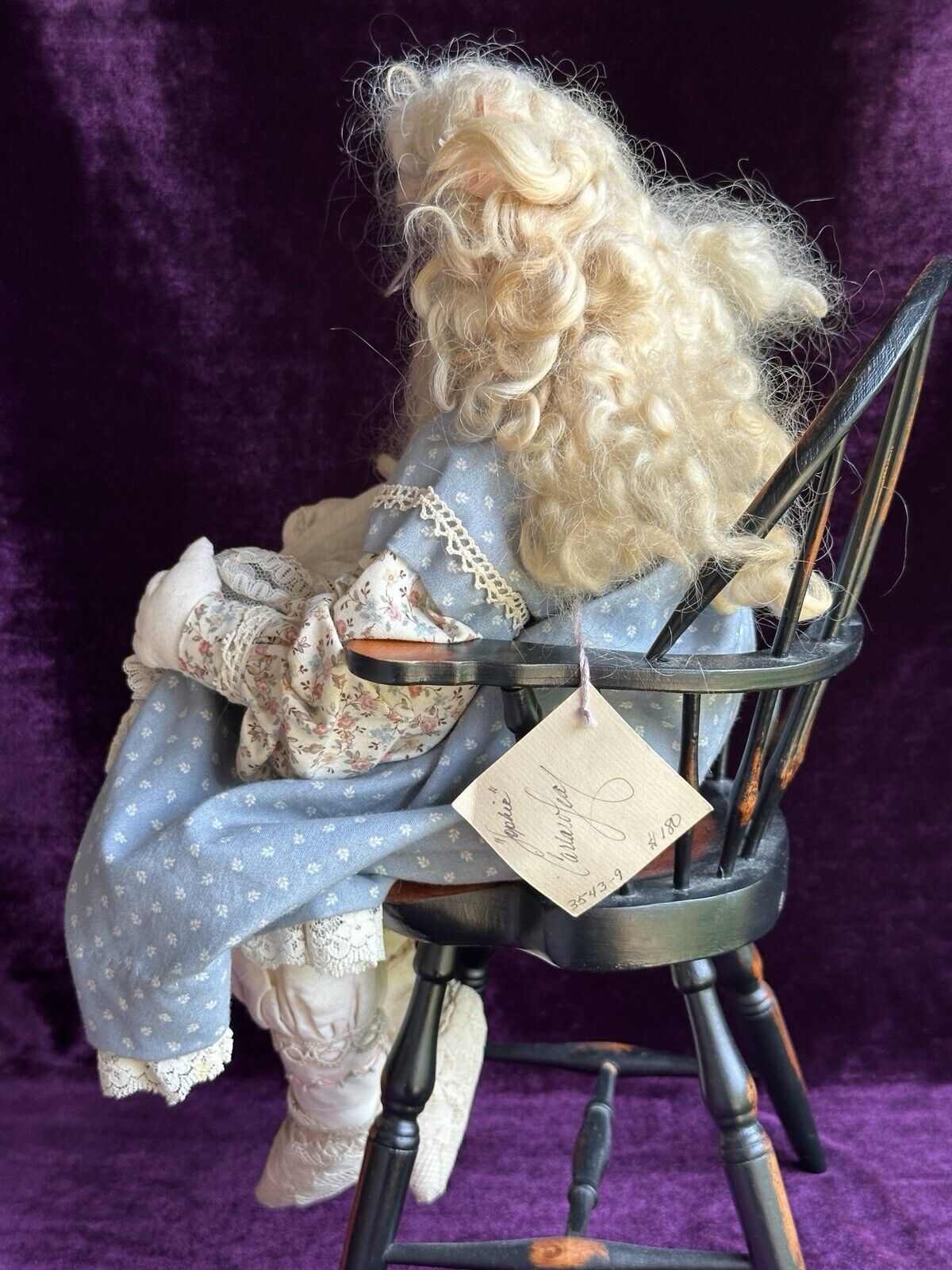 Collectible Handmade Decorated Artist Cloth Painted Embroidered Rag Doll