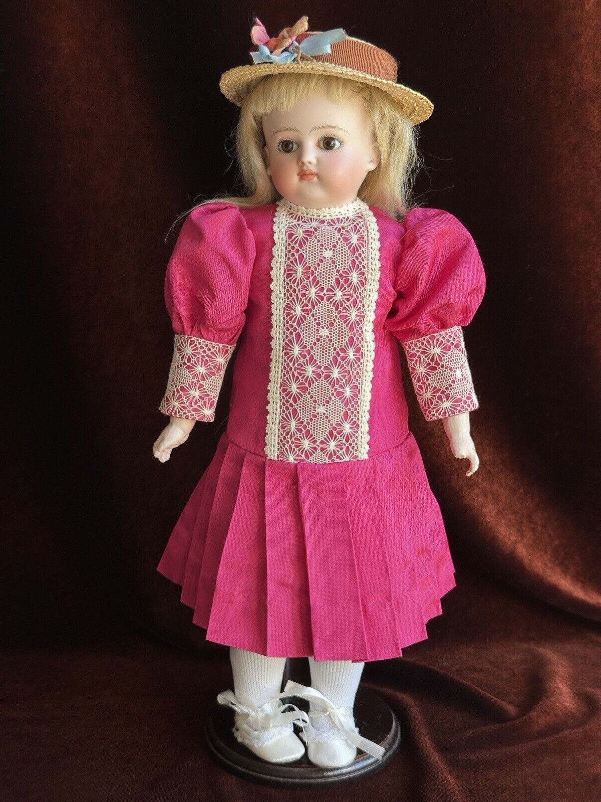 Antique German 14” Early Kestner Closed Mouth Bisque Shoulder Head Doll