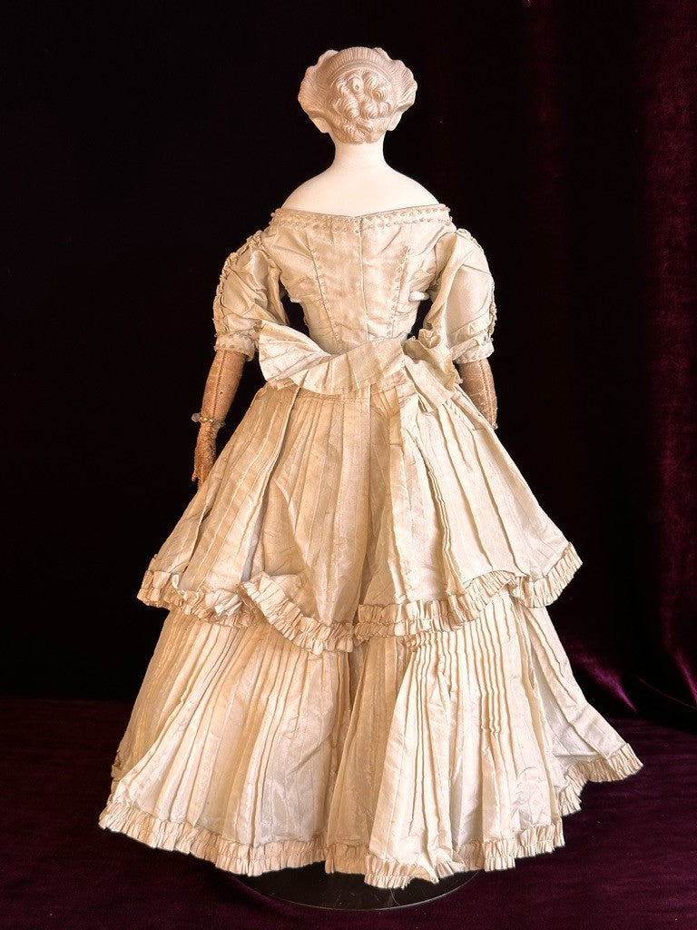 Antique German 18” Countess Dagmar Parian Bisque Head China Doll