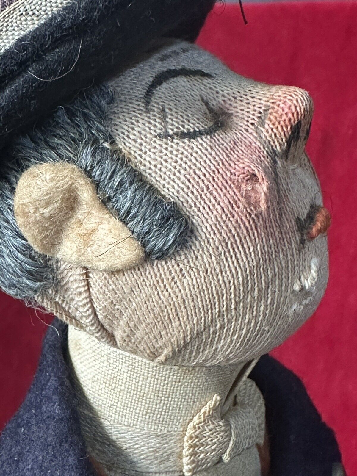 RARE Antique German Stockinette Caricature Character 12” Doll K*R 1012 Catalog