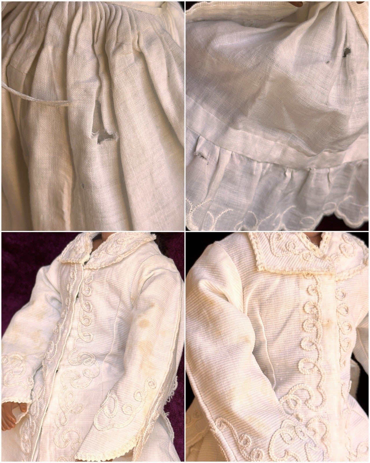 Rare 15” Dark Complexion Porcelain Repro of Antique French Huret Fashion Doll