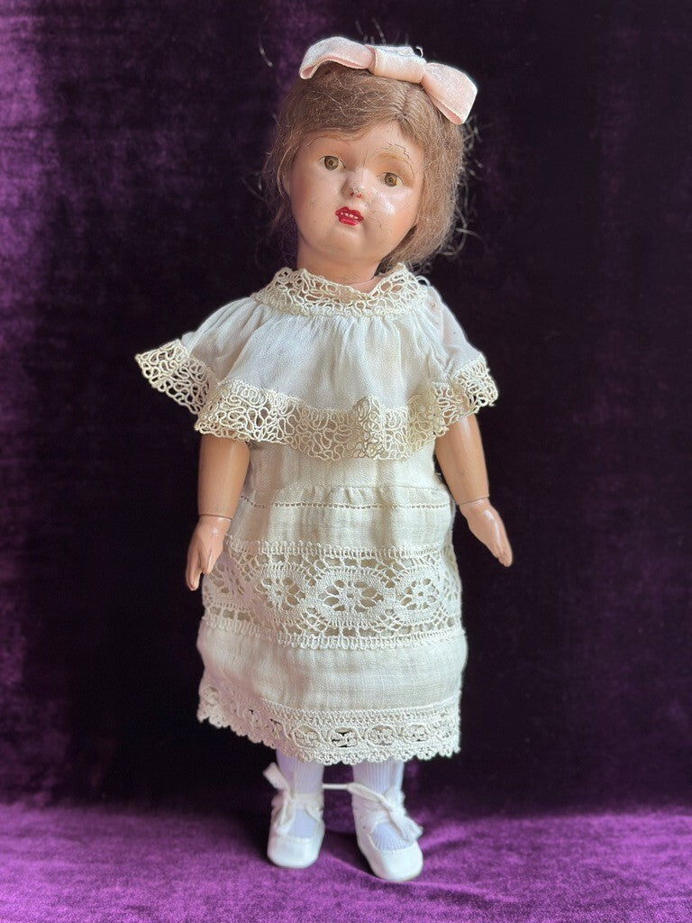 Antique American Schoenhut 16" Miss Dolly Wooden Jointed Doll
