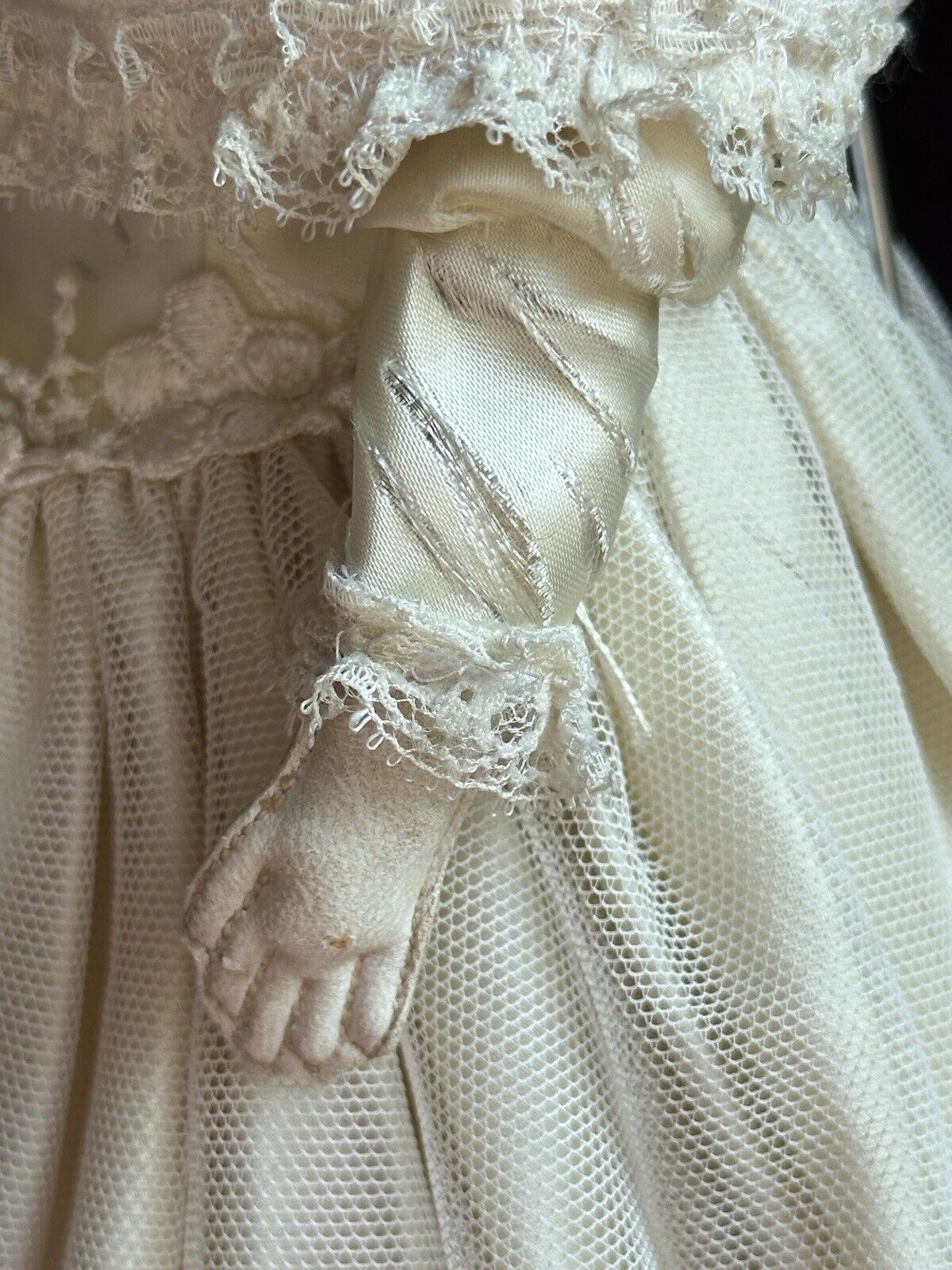 Rare Antique German 15” Parian China Bisque Shoulder Head Fashion Doll