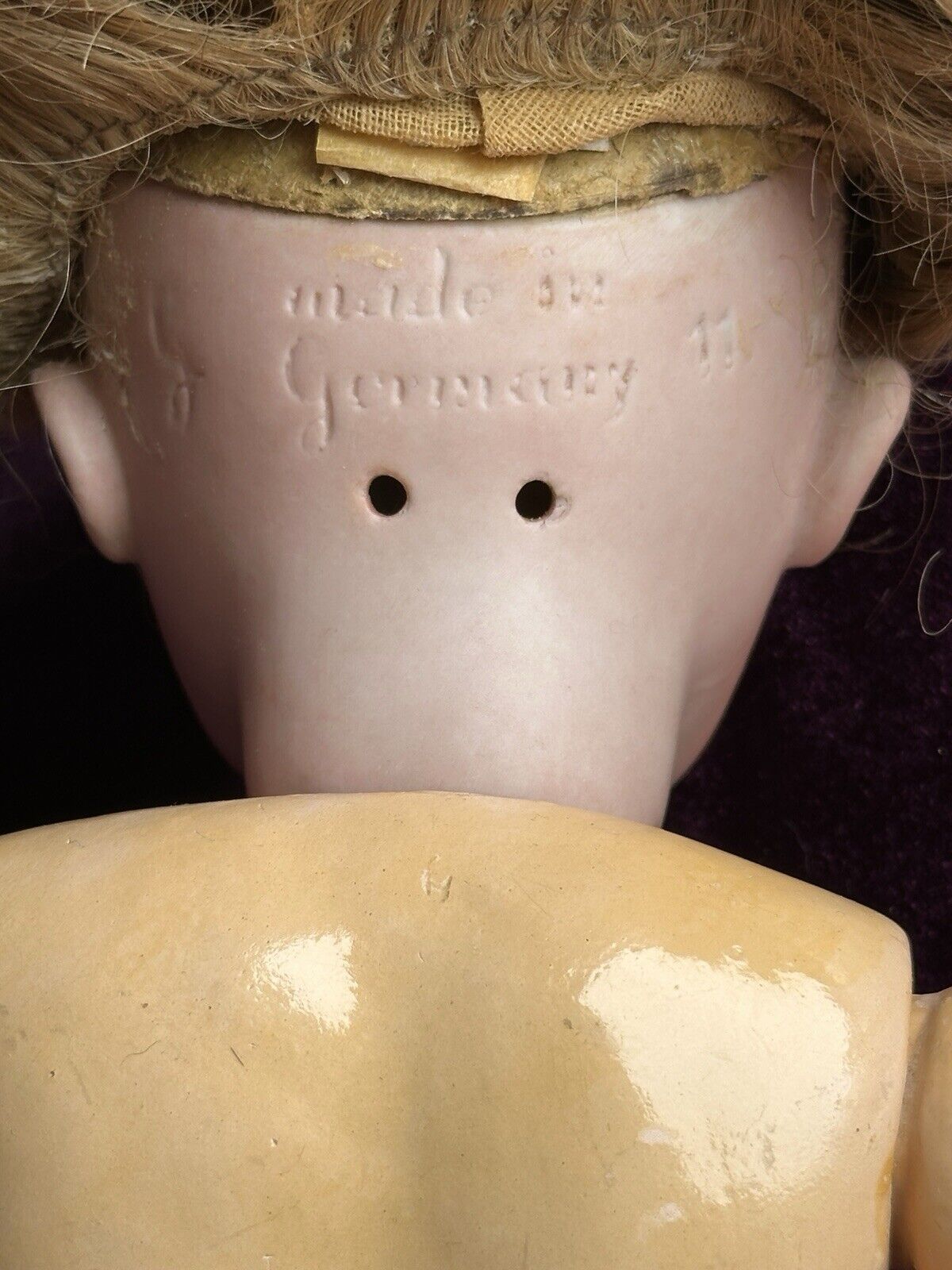 Antique German 19” Early Kestner 143 Bisque Head Doll