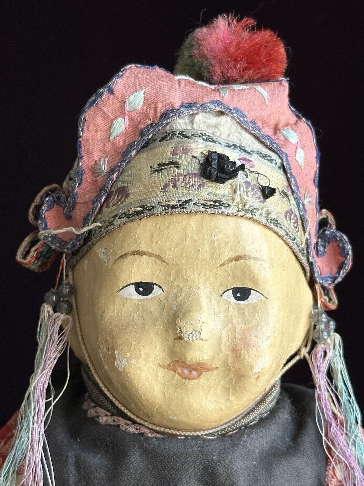 Antique Chinese Oil Painted Martha Chase Style FIve Finger Ching Mission Doll