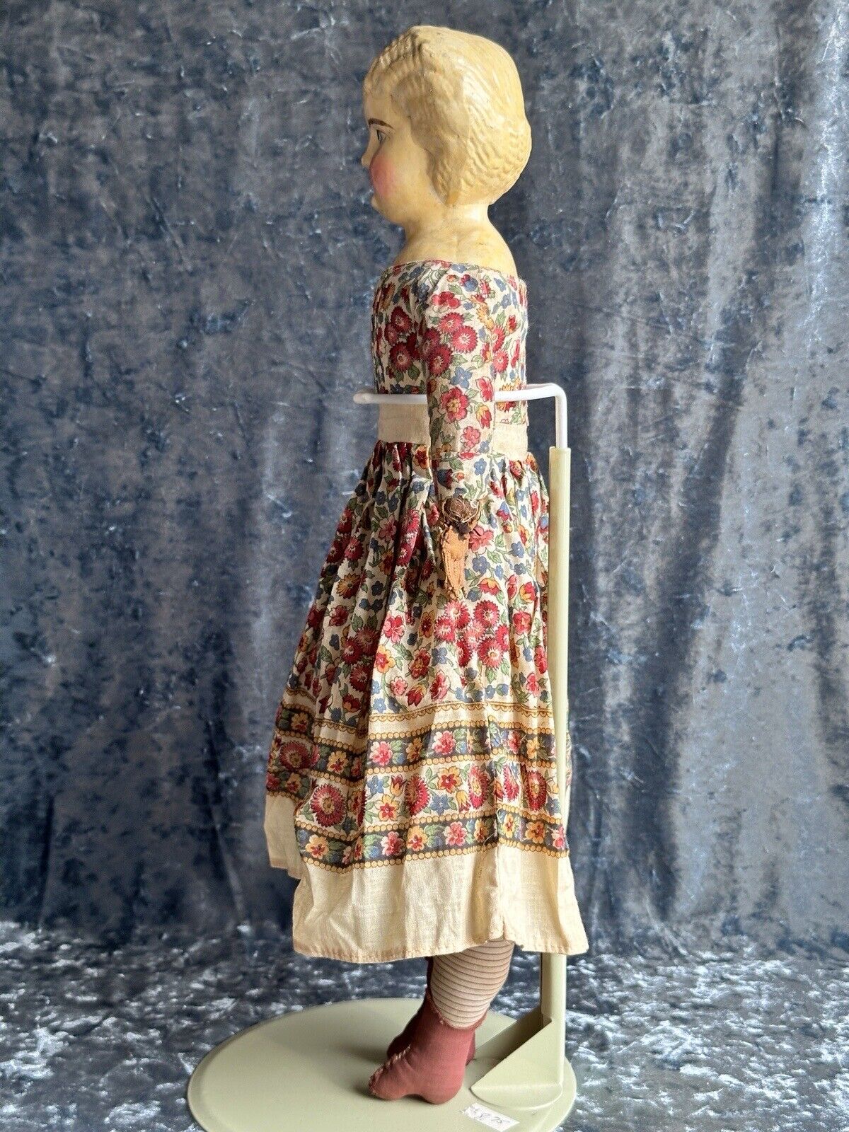 Antique German (?) Dressel (?) 20” Papier Mache Fashion Lady Doll