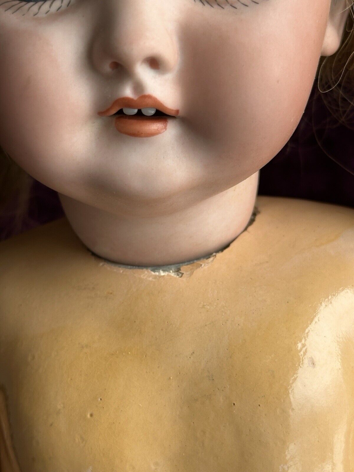 Antique German 19” Early Kestner 143 Bisque Head Doll