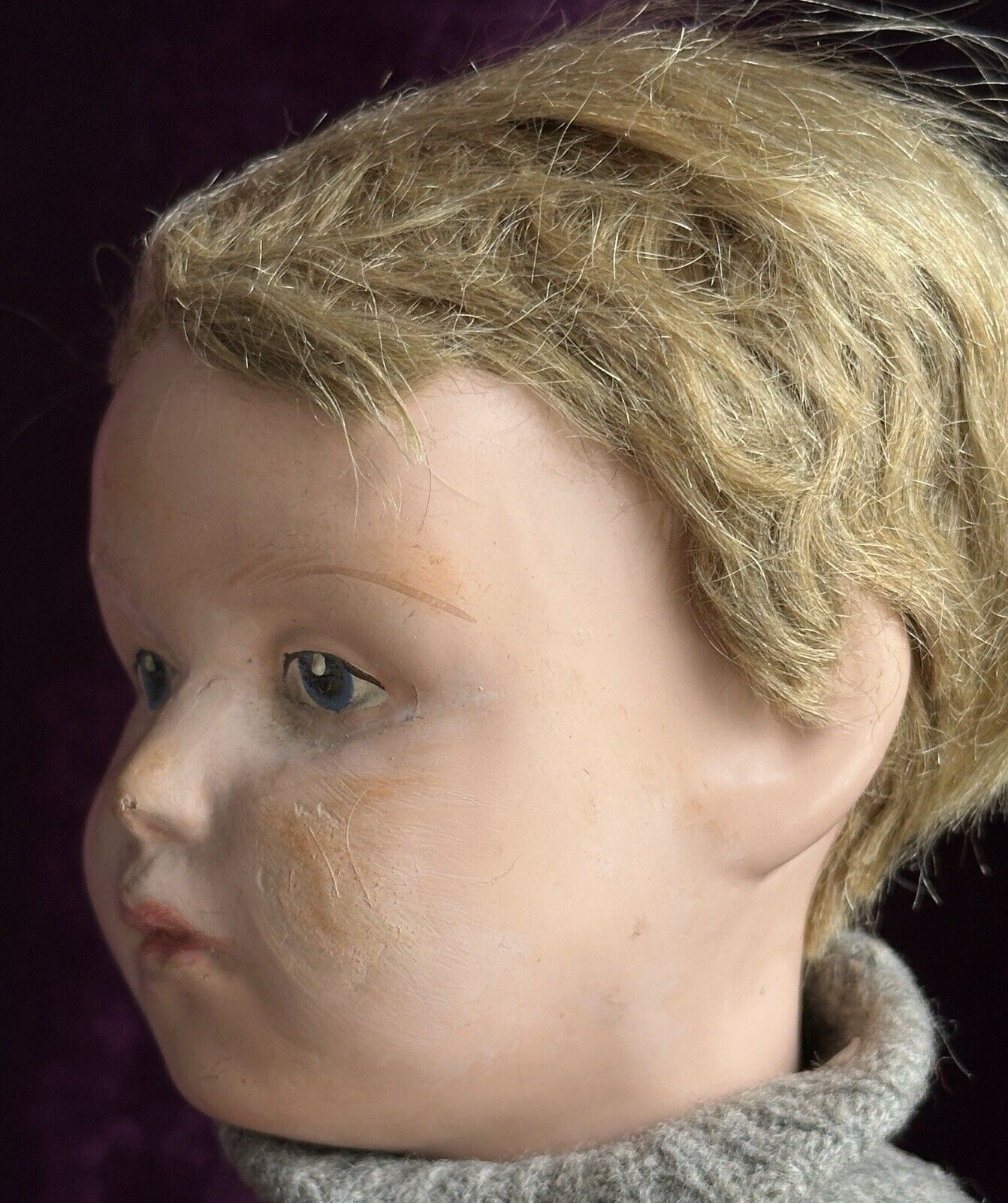 Antique American 19” Schoenhut 308 (?) Wood Carved Boy Doll