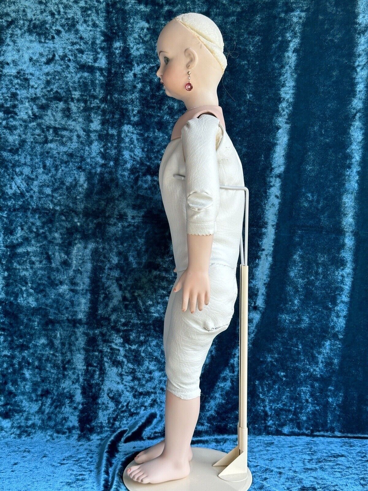 Large 27” Porcelain Head Reproduction of Antique French Jumeau (?) Doll