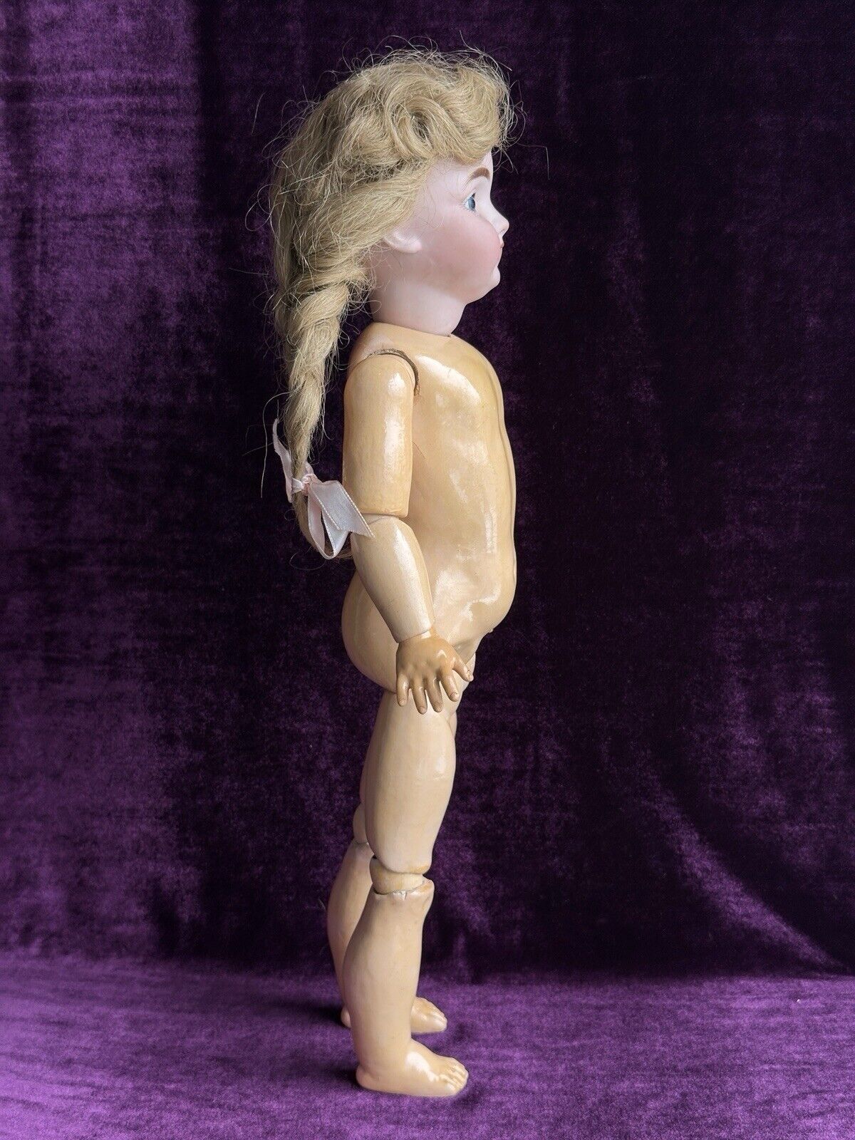 Antique German 19” Early Kestner 143 Bisque Head Doll